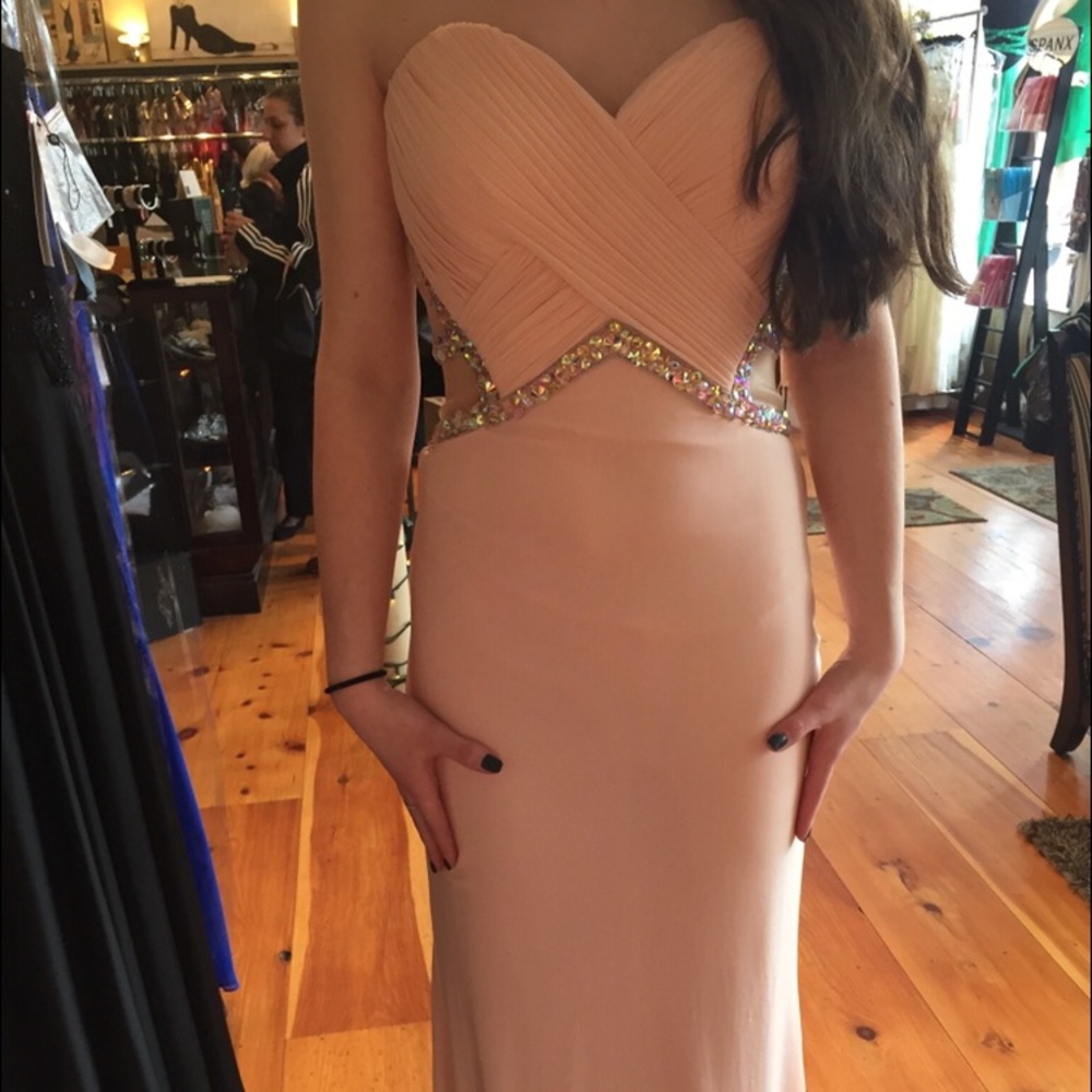 Pale pink prom dress